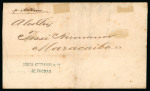 Stamp of Venezuela » Maritime Postal History » Incoming Mail c1860 Outer wrapper sent from Genova to Maracaibo,