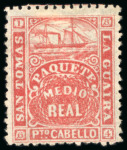 Stamp of Venezuela » St Thomas-La Guaira-Puerto Cabello - Robert Todd Issues 1864, Two album pages comprising complete set of the
