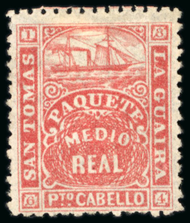 Stamp of Venezuela » St Thomas-La Guaira-Puerto Cabello - Robert Todd Issues 1864, Two album pages comprising complete set of the