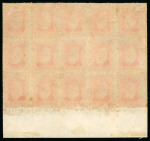Stamp of Brazil » 1866-83 Dom Pedro » 1877-78 Roulette "White Beard" Issue 1877, 10r vermilion, block of 24 (7x4) and block of 15 (5x3) mint