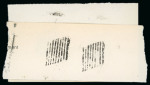 Stamp of India India - 1854, barred lozenge used on litho 4 annas,