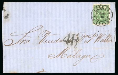 Stamp of Venezuela » St Thomas-La Guaira-Puerto Cabello - Robert Todd Issues 1865 (Jan 8), Cover sent from La Guaira to Malaga,
