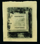 Stamp of Montserrat Montserrat - 1884 4d Victoria issue, a phenomenal group