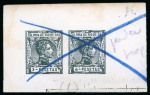 Stamp of Spanish Colonies » Rio de Oro Spanish Colonies, Río de Oro - 1907 4p error of colour se-tenant with 3p, group of 13 items