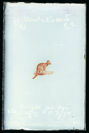Stamp of Australia » Commonwealth of Australia Australia - 1913 Kangaroo £2, glass support cliché