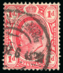 Stamp of South Africa » Transvaal 1905-09 1d scarlet with error wmk cabled anchor (Cape of Good Hope type)