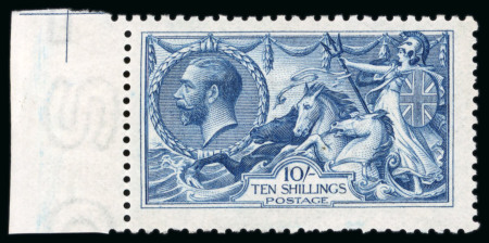 Stamp of Great Britain » King George V » 1913-19 Seahorse Issues 1915 De La Rue, 10/- deep (intense) bright blue marginal