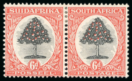 Stamp of South Africa » Union & Republic of South Africa 1926 1d and 6d plate proof colour trials