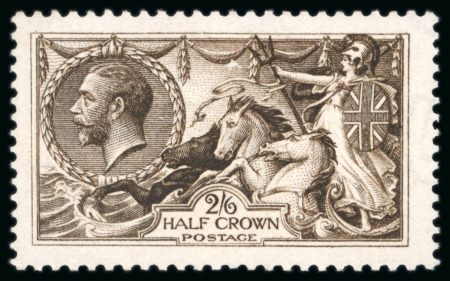 Stamp of Great Britain » King George V » 1913-19 Seahorse Issues 1913 Waterlow 2/6d. deep sepia "Vandyke" Brown, unused