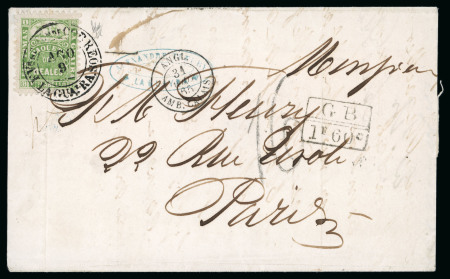 Stamp of Venezuela » St Thomas-La Guaira-Puerto Cabello - Robert Todd Issues 1865 (Aug 9), Reduced cover sent from La Guaira to