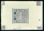 Stamp of German States » Bavaria German States, Bavaria - 1849 Issue 1k, Group of 107