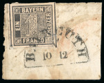 Stamp of German States » Bavaria German States, Bavaria - 1849 Issue 1k, Group of 107