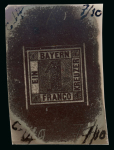 Stamp of German States » Bavaria German States, Bavaria - 1849 Issue 1k, Group of 107