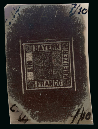 Stamp of German States » Bavaria German States, Bavaria - 1849 Issue 1k, Group of 107