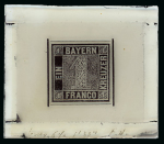 Stamp of German States » Bavaria German States, Bavaria - 1849 Issue 1k, Group of 107