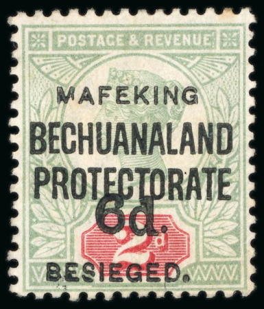Stamp of South Africa » Mafeking 1900, sans-serif ovpt on GB 6d on 2d unused (no gum)