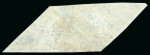Stamp of South Africa » Cape of Good Hope 1853 4d deep blue on slightly blued paper in pair, with late "3" numeral cancel