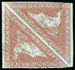 Stamp of South Africa » Cape of Good Hope 1853 4d deep blue on slightly blued paper in pair