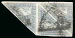 Stamp of South Africa » Cape of Good Hope 1855-63, 6d slate-lilac on slightly bluish paper in used strip of three