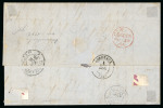 Stamp of Venezuela » St Thomas-La Guaira-Puerto Cabello - Robert Todd Issues 1865, Cover sent from Caracas to Bordeaux, franked