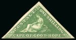 Stamp of South Africa » Cape of Good Hope 1855-63, 1s bright yellow-green, fine to very large margins, unused