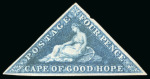 Stamp of South Africa » Cape of Good Hope 1855-63 4d deep blue on white paper unused, good margins