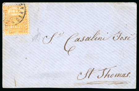 Stamp of Venezuela » St Thomas-La Guaira-Puerto Cabello - Robert Todd Issues 1867, Small envelope from Caracas sent to St Thomas