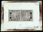 Stamp of German States » Bavaria German States, Bavaria - 1849 Issue 1k tête-bêche group of seven items