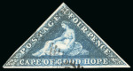 Stamp of South Africa » Cape of Good Hope 1855-63 4d deep blue on white paper, wmk sideways, used