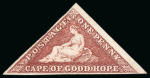 Stamp of South Africa » Cape of Good Hope 1863-64 1d deep carmine-red and 1d brownish red mint