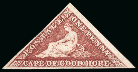 Stamp of South Africa » Cape of Good Hope 1863-64 1d deep carmine-red and 1d brownish red mint
