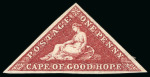 Stamp of South Africa » Cape of Good Hope 1863-64 1d deep carmine-red and 1d brownish red mint