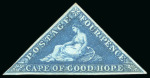 Stamp of South Africa » Cape of Good Hope 1855-63, 4d blue unused, fine to good margins