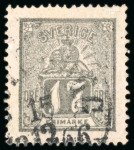 Stamp of Sweden Sweden - 1869 issue 17 öre, vermilion cliché on celluloid