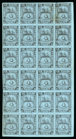 Stamp of Venezuela » St Thomas-La Guaira-Puerto Cabello - Robert Todd Issues 1864, La Guaira - St Thomas, 4 Centavo black on blue