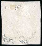 Stamp of Mauritius » 1859 Lapirot Issue » Worn Impressions (SG 39) 1859 "Lapirot" 2d. blue on bluish paper, Pos 7, a worn
