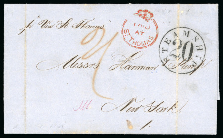 Stamp of Venezuela » Maritime Postal History 1861 (Sep 7) Entire letter sent from La Guaira to New