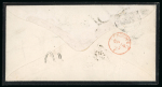 Stamp of Venezuela » Maritime Postal History 1867 Mourning envelope sent from Caracas to Paris,