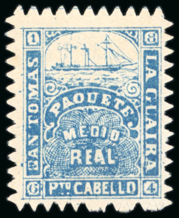 Stamp of Venezuela » St Thomas-La Guaira-Puerto Cabello - Robert Todd Issues 1867-1868, Album page study of the La Guaira St Thomas