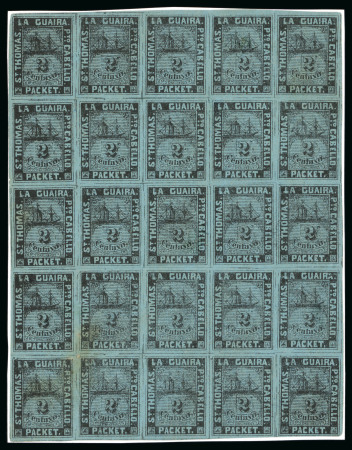 Stamp of Venezuela » St Thomas-La Guaira-Puerto Cabello - Robert Todd Issues 1868-1869, Album page study of the St Thomas - La Guaira