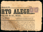 Stamp of Brazil » 1866-83 Dom Pedro » 1877-78 Roulette "White Beard" Issue 1877, 20r violet, horizontal pair paying the four-sheets