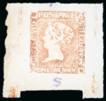 Stamp of Mauritius Mauritius - "Post Paid" 1848 1 Penny. The sensational assembly of 32 items