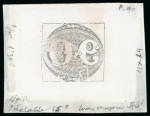 Stamp of Brazil Brazil - 1843 "Bull's Eyes" 60r & 90r, the sensational assembly made up of 84 items