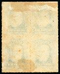Stamp of Brazil » 1866-83 Dom Pedro » 1877-78 Roulette "White Beard" Issue 1877, 50r blue, marginal block of four with o.g.