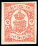 Stamp of German States » Oldenburg German States, Oldenburg - 1855-61 Issues, the sensational assembly of about 190 items