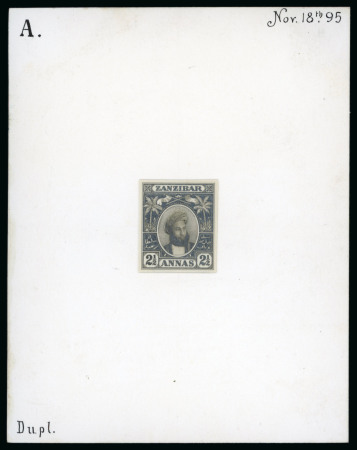 Stamp of Zanzibar » The Zanzibar Post Office (1895-1964) 1896, Sultan Sir Hamoud bin Mohammed photographic composite essay for the anna values