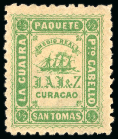 Stamp of Venezuela » St Thomas-La Guaira-Puerto Cabello - Jesurun Issues 1869, Collection on three album page of Jesurum & Son
