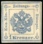 Stamp of Austria Austria - 1858 journal tax stamp 1k, Group of one hand