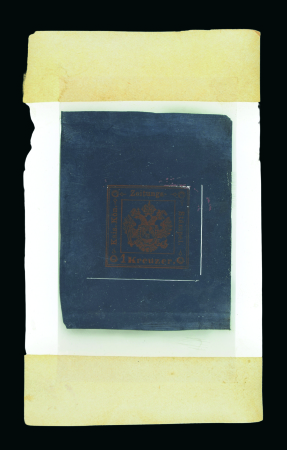 Stamp of Austria Austria - 1858 journal tax stamp 1k, Group of one hand