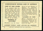 Stamp of Australia » Commonwealth of Australia 2s Booklet wmk C of A inverted with printed interleaves. Front cover In most money order offices (S.G. £450).